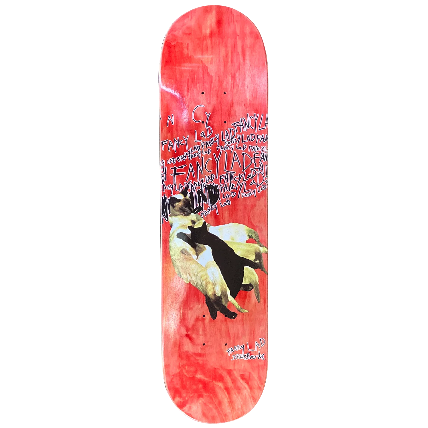 Personalized Skateboard Deck For Custom Artwork-Fancy Lad Cats Feeding Deck 8.1"