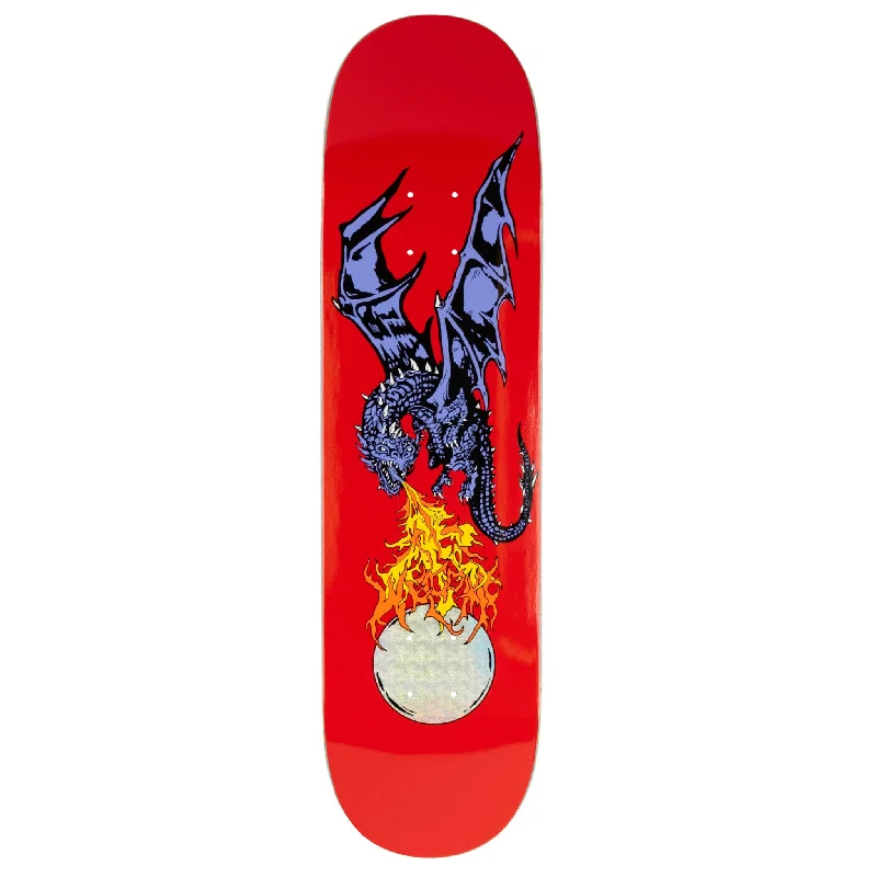 Personalized Skateboard Deck For Longboard Skating-Firebreather on Popsicle - Red/Prism Foil -  8.25"