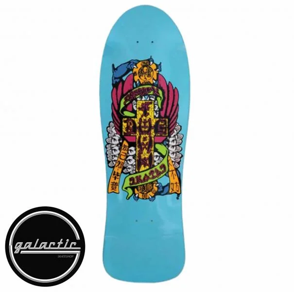 Custom Skateboard Deck With Custom Art-Dogtown Eric Dressen Hands 80s Reissue Deck Sky Blue 10.125" x 30.325"