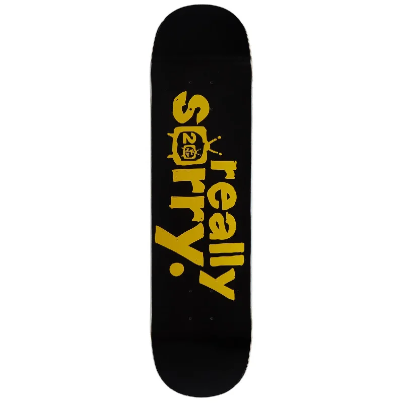 Custom Skateboard Deck For Competitive Skating-Flip Scribble Logo Skateboard Deck - Black - 8.00"