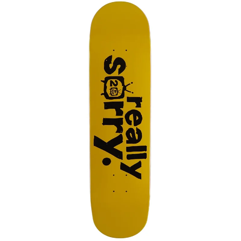 Custom Skateboard Deck For Limited Edition-Flip Scribble Logo Skateboard Deck - Yellow - 8.25"