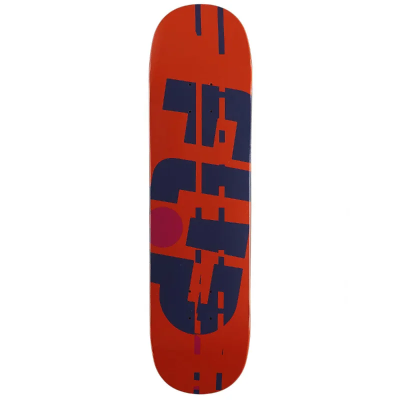 Personalized Skateboard Deck For Full Customization-Flip Team Glitch Skateboard Deck - Orange - 8.00"