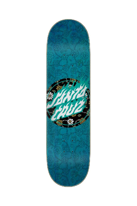 Custom Skateboard Deck For High-Speed Rides-Floral Flame Dot 7 Ply Birch 8.25in x 31.8in Santa Cruz Decks