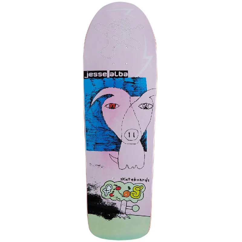 Personalized Skateboard Deck For Trendy Designs-Frog Pig Mode Jesse Alba Skateboard Deck - Pink - 9.60"