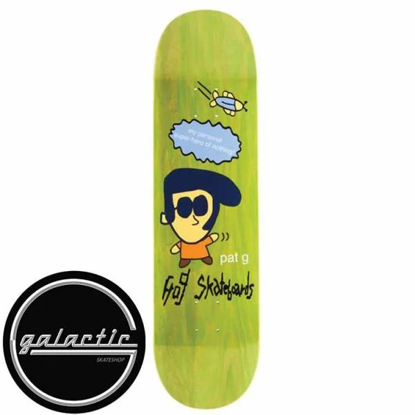 Personalized Skateboard Deck For Signature Designs-Frog Super Hero (Pat G) Deck 8.25"