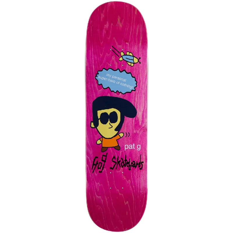 Custom Skateboard Deck For All Ages-Frog Super Hero Pat G Skateboard Deck - Green - 8.50"