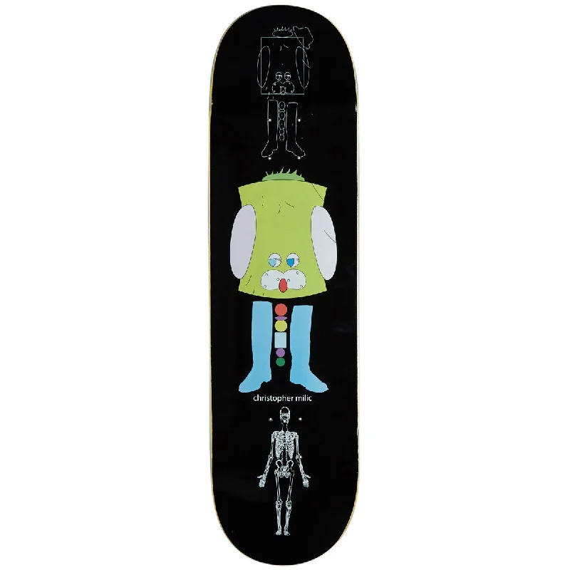 Custom Skateboard Deck For Unique Graphics-Frog Vector World Chris Milic Skateboard Deck - Black - 8.38"