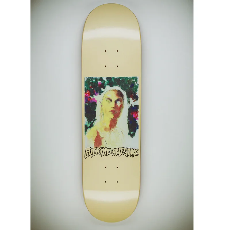 Personalized Skateboard Deck For Classic Look-Fucking Awesome Painted Woman Deck 8.38"