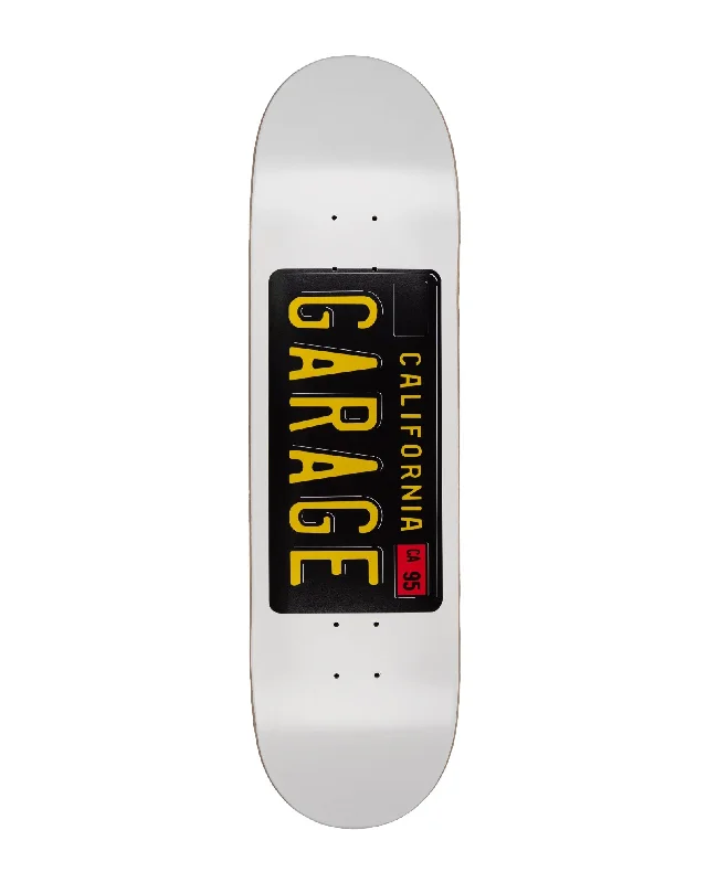 Personalized Skateboard Deck For Custom Shape-Garage Skateshop License Plate Deck