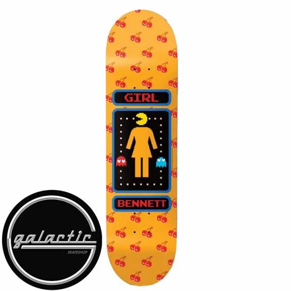 Custom Skateboard Deck For Colorful Boards-Girl Bennet Pac-Man Deck 8.25"