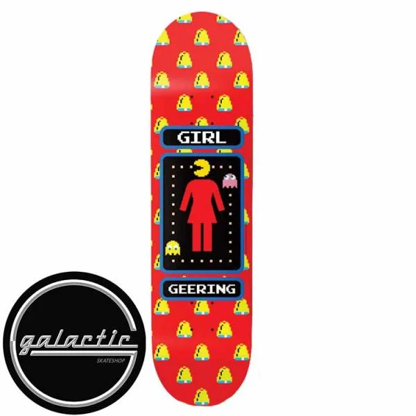 Personalized Skateboard Deck For Street Rides-Girl Geering Pac-Man Deck 8.0"