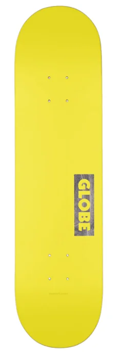 Personalized Skateboard Deck For Kids-Globe Goodstock Neon Yellow Deck 7.75 in