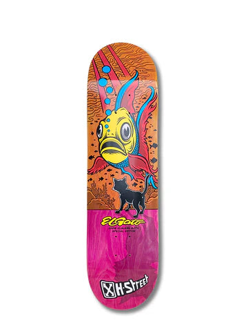 Personalized Skateboard Deck For Urban Adventure-H-Street - Eddie Elguera - Cat and Fish SE - 8.5