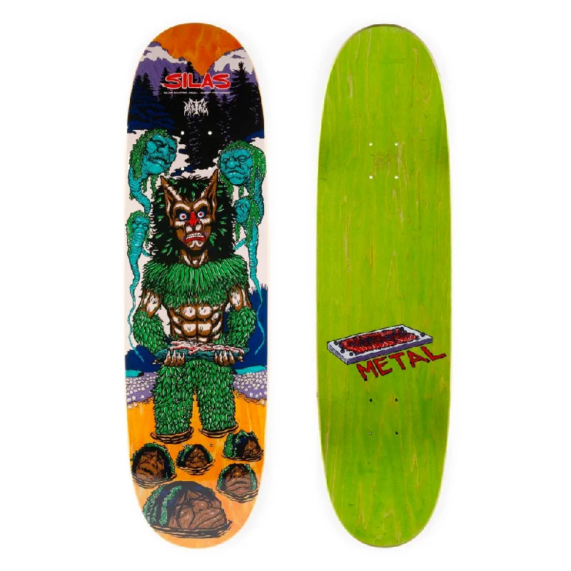 Personalized Skateboard Deck Designs-Metal Silas Bakwas Deck 8.75"