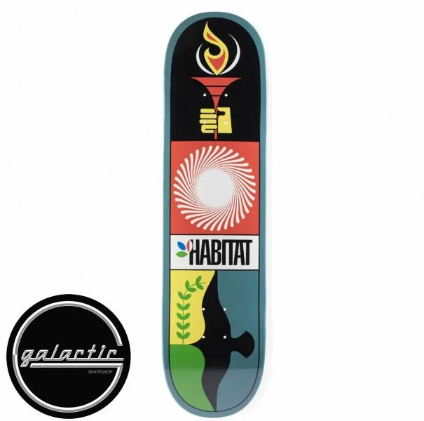 Custom Skateboard Deck For Custom Color Patterns-Habitat Torch Terratone Dipped Deck 8.0"