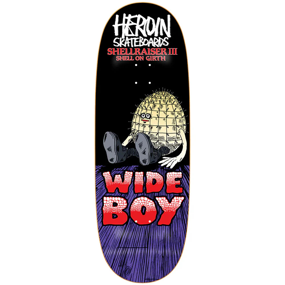 Custom Skateboard Deck For Pop Culture Designs-Heroin Skateboards Shellraiser 3 Symmetrical Skateboard Deck - 10.75 (Assorted Stains)