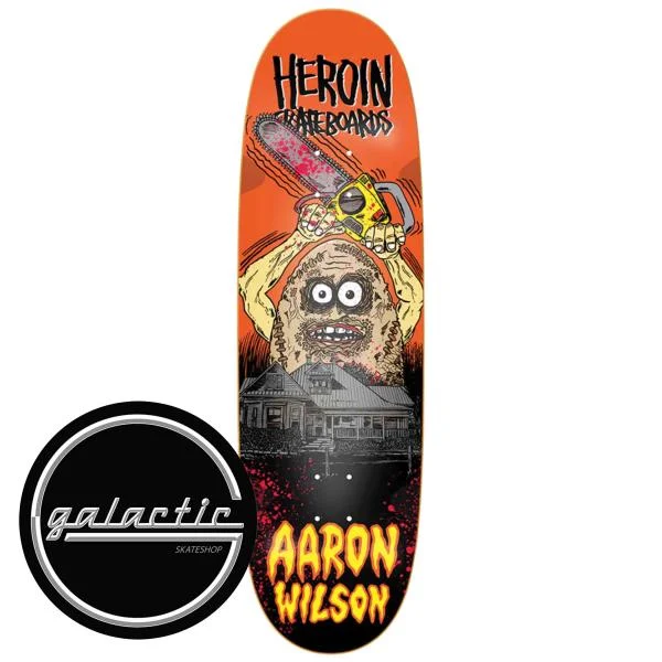 Personalized Skateboard Deck For Creative Designs-Heroin Aaron Wilson Teggxas Chainsaw Egg (Symmetrical)  Deck 9.125"