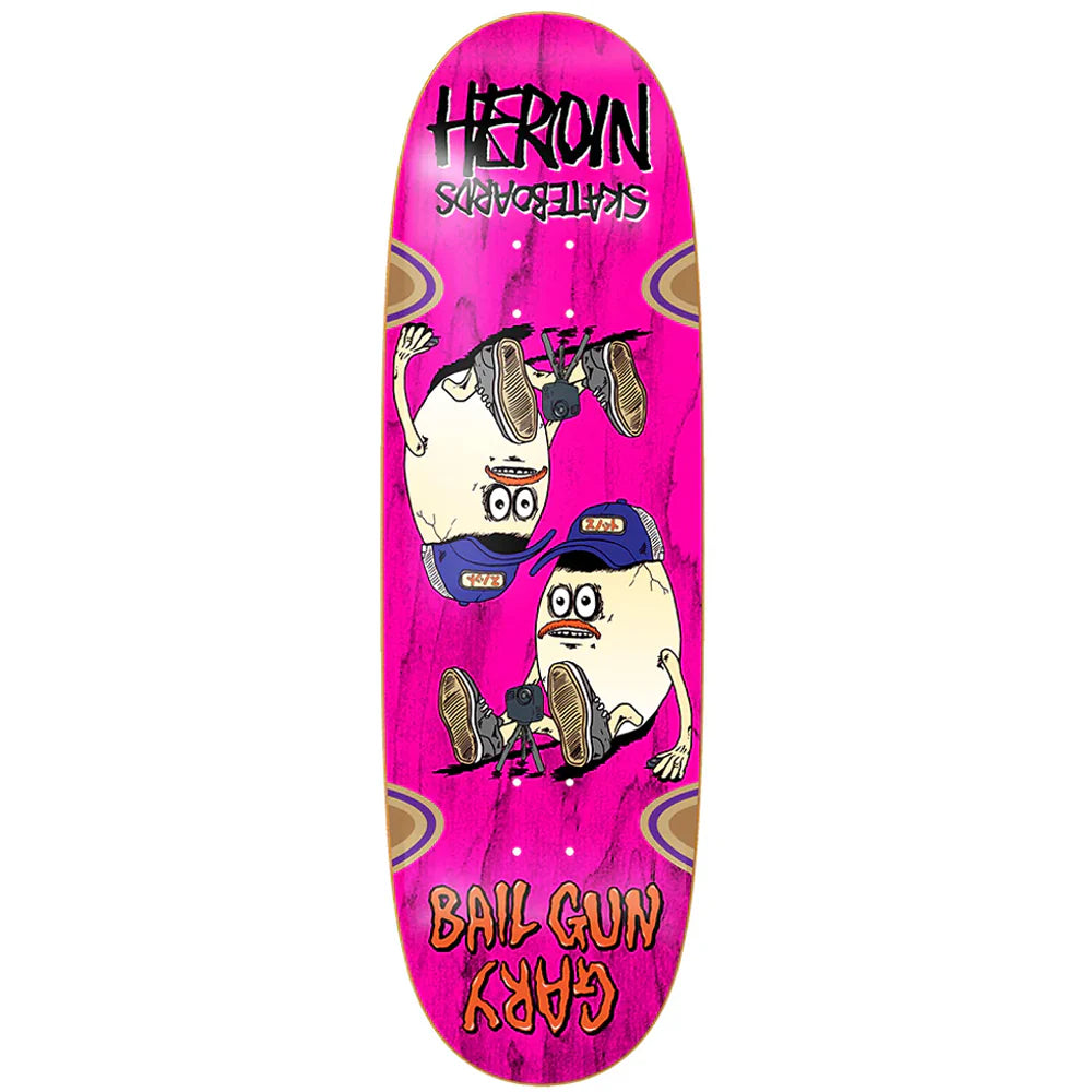 Custom Skateboard Deck For Modern Skaters-Heroin Skateboards Bail Gun Gary 4 Skateboard Deck - 9.75