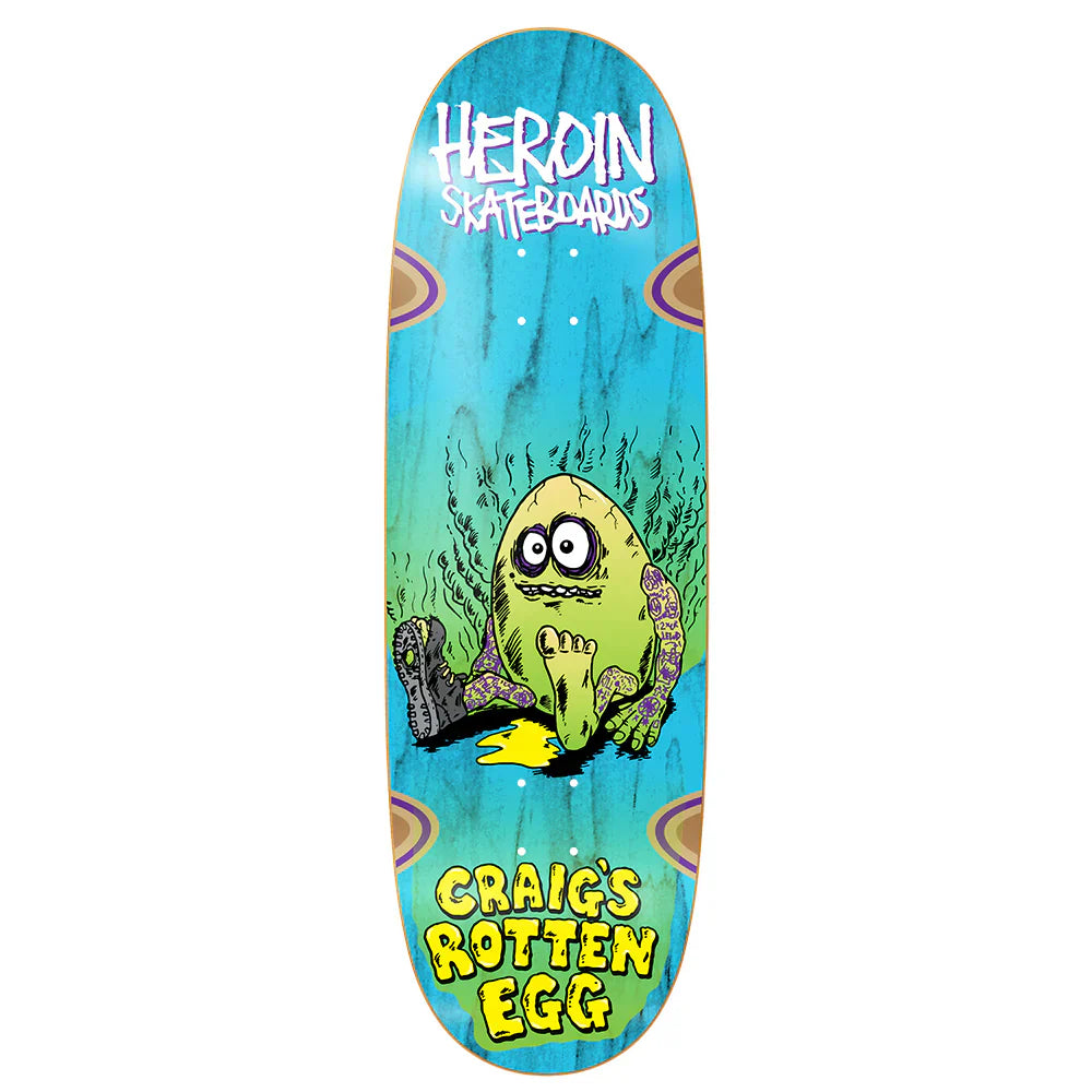 Custom Skateboard Deck For Performance Boards-Heroin Skateboards Craig's Rotten Egg Skateboard Deck - 10.0