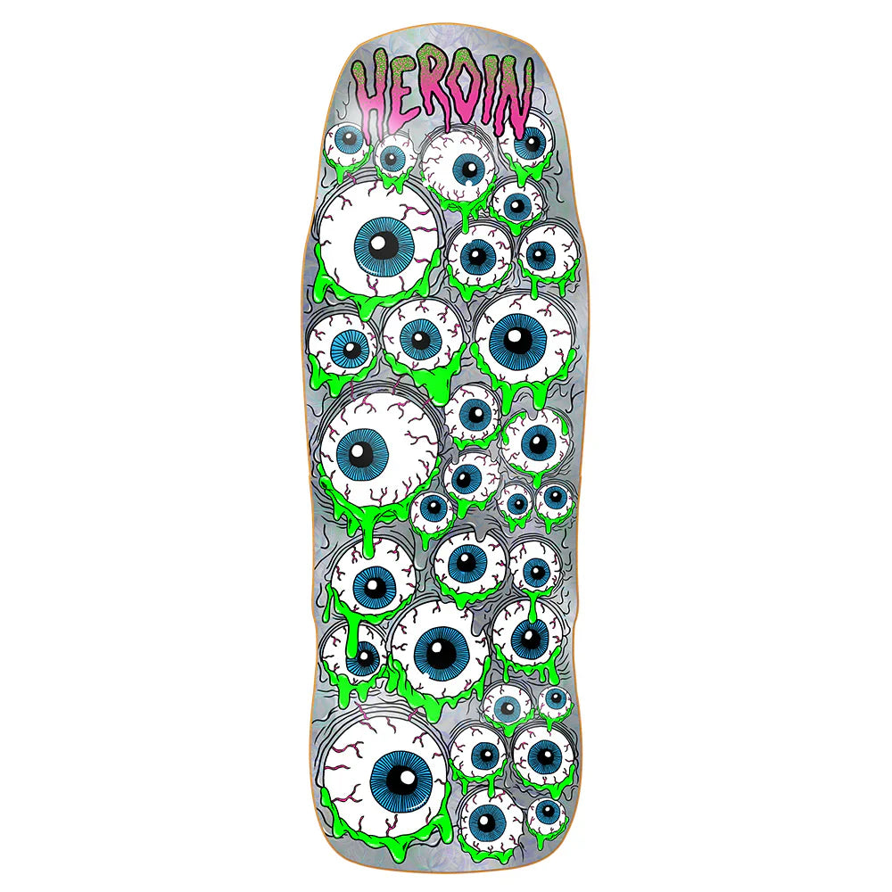 Personalized Skateboard Deck For Top Performance-Heroin Skateboards Holo Mutant Eyeballer Skateboard Deck - 10.125"