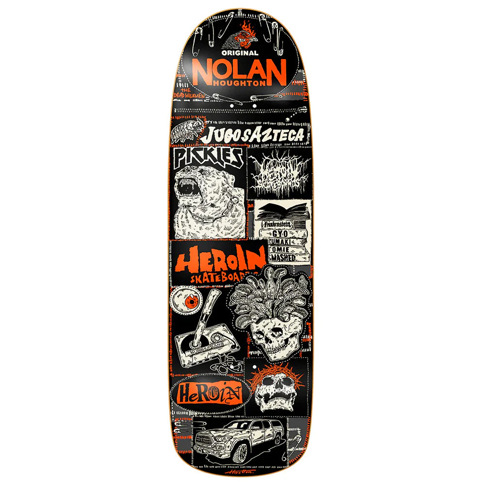 Personalized Skateboard Deck For Skate Brands-Heroin Skateboards Nolans Original Skateboard Deck - 9.6