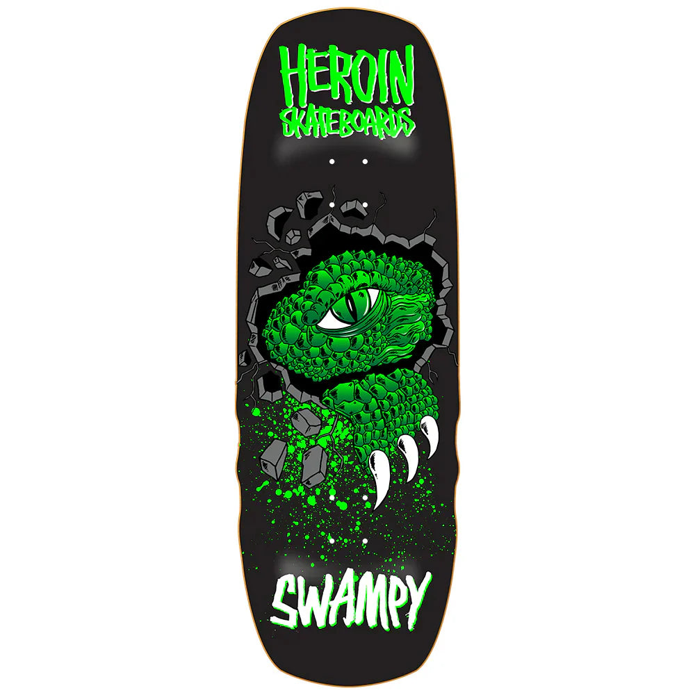 Personalized Skateboard Deck For Skater Art Designs-Heroin Skateboards Swampy's Alligator Shovel Skateboard Deck - 10.5