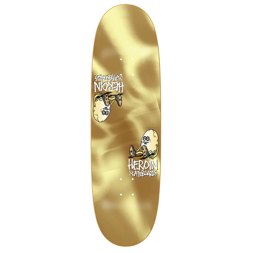 Personalized Skateboard Deck For School Sports-Heroin Skateboards Symmetrical Gold Egg Skateboard Deck - 9.25