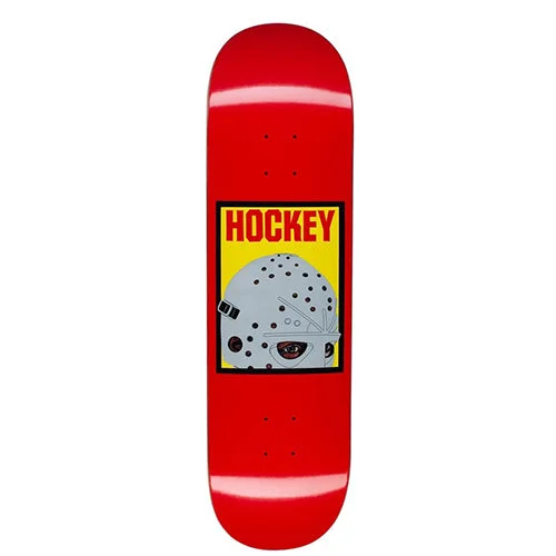 Personalized Skateboard Deck For Quick Turns-Hockey "Half Mask Deck" (Red) Skateboard Deck 8.38"