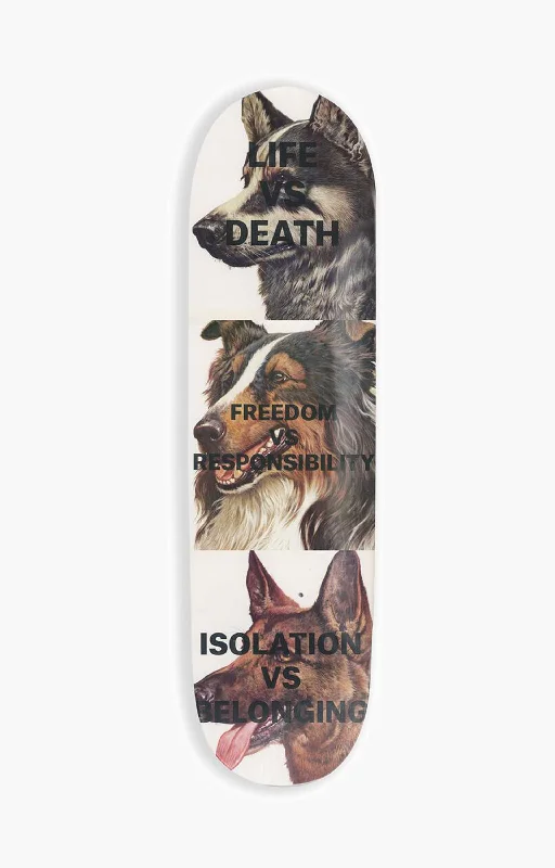 Custom Skateboard Deck For Kids With Bold Designs-Hoddle Life Vs Death Skateboard Deck