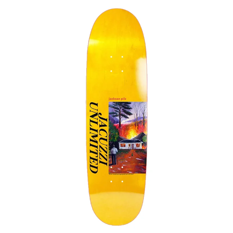 Personalized Skateboard Deck For Creative Skating-Jacuzzi Unlimited Jackson Pilz Lawn Fire Skateboard Deck - 9.125