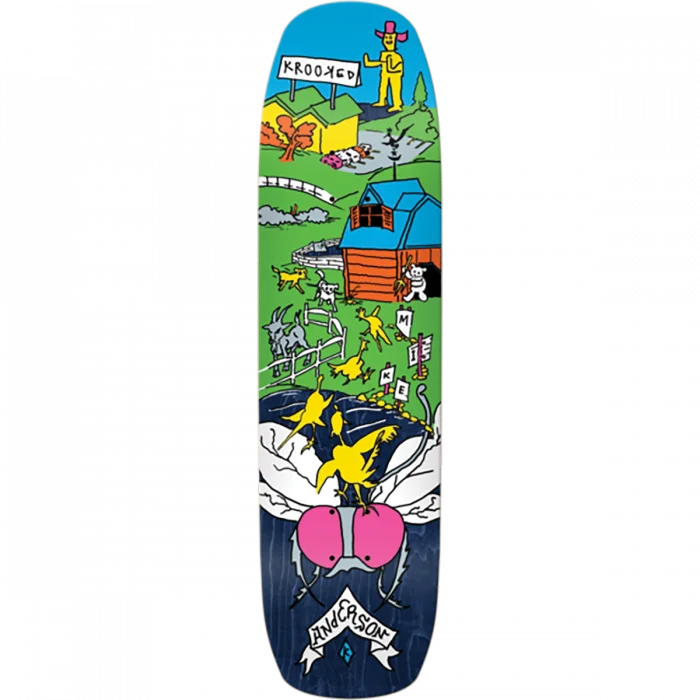 Personalized Skateboard Deck With Pop Culture Graphics-Krooked - Anderson - The Yard Deck - 8.5