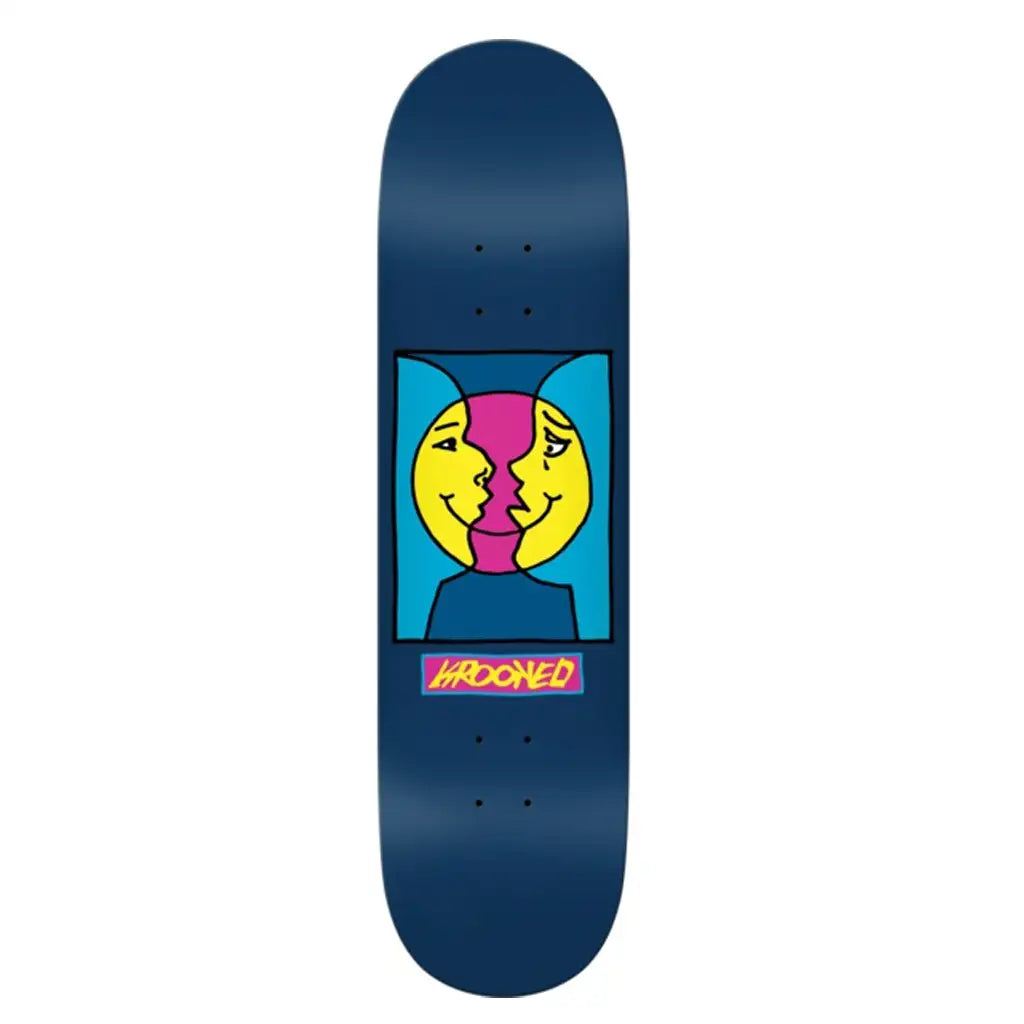 Personalized Skateboard Deck For Skate Brands-Krooked Moon Smile  Skateboard Deck Navy