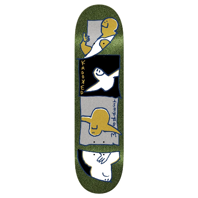 Personalized Skateboard Deck With Animal Designs-Krooked Worrest Goldburd Twin Tail Slick Deck - 8.3