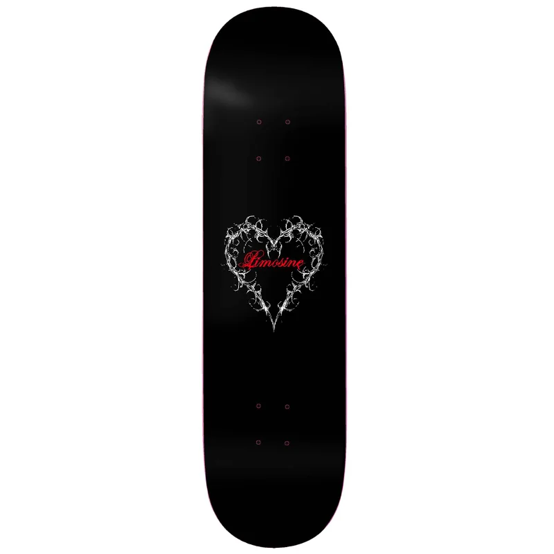 Custom Skateboard Deck For Beginners And Experts-Limosine Heart Deck Black - Assorted Sizes