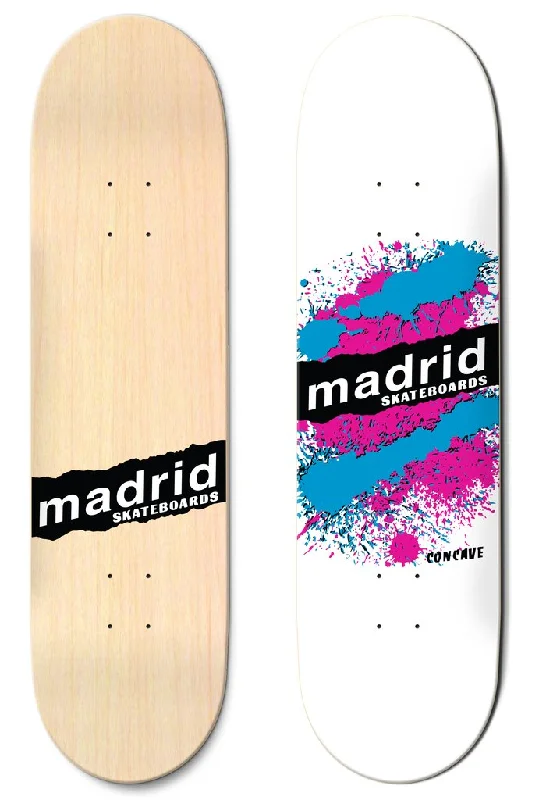 Personalized Skateboard Deck For Custom Skateboards-Madrid - Explosion White street deck (M-core)