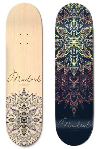 Custom Skateboard Deck For Unique Skate Designs-Madrid - Mandala street deck