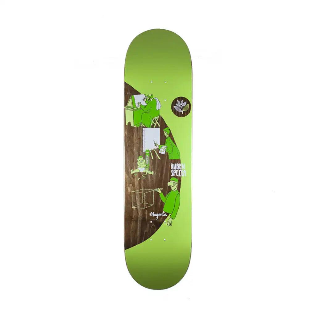 Personalized Skateboard Deck For Graphic Artists-Magenta Ruben Spelta Extravision Skateboard Deck