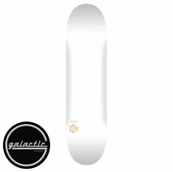 Personalized Skateboard Deck For Artistic Expression-Mini Logo Chevron Detonator Solid White Deck 8.0"