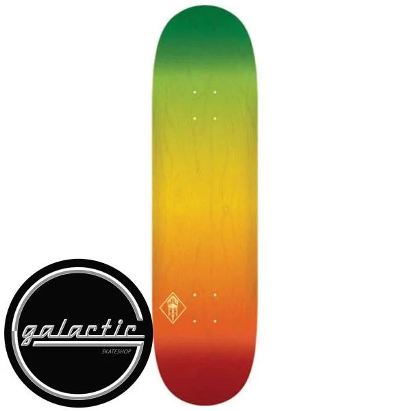 Custom Skateboard Deck For Athletic Performance-Mini Logo Watchtower Fade Rasta Deck 8.5"