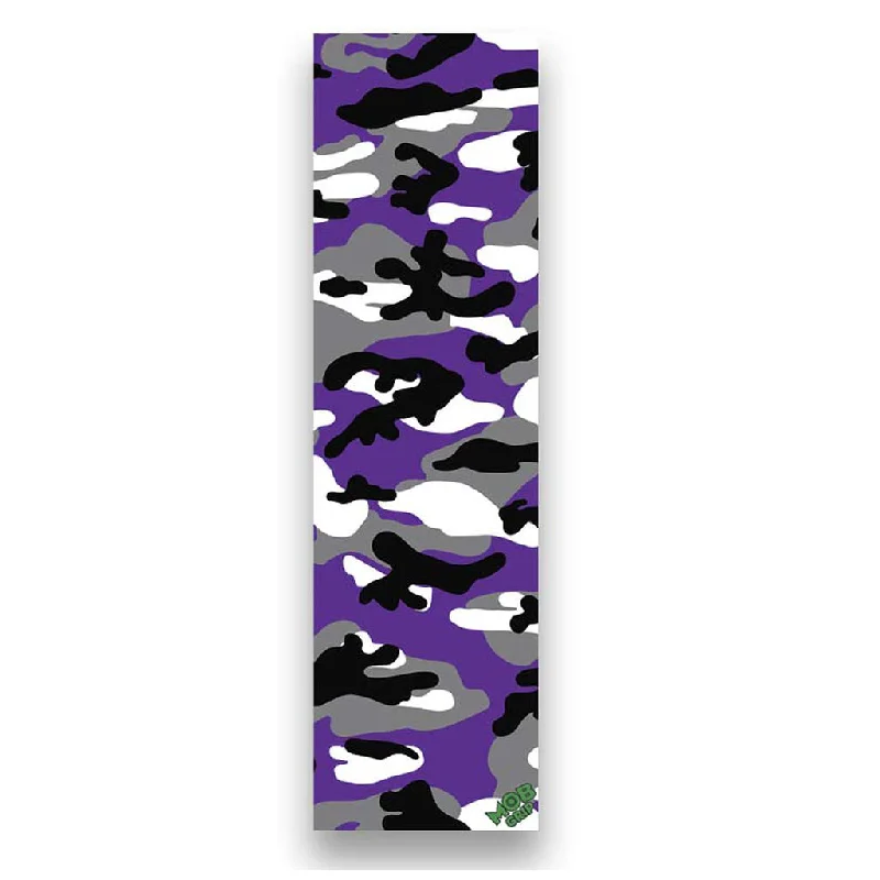 Soft Skateboard Grip Tape For Easy Riding-Mob Grip Tape sheet Camo Purple Grey