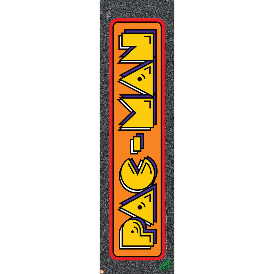 Skateboard Grip Tape For Maximum Impact Control-Mob - Pacman Classic Logo Grip