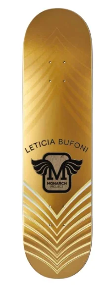 Custom Skateboard Deck For Outdoor Skating-Monarch Project Leticia Bufoni Horus Gold Deck 8 in