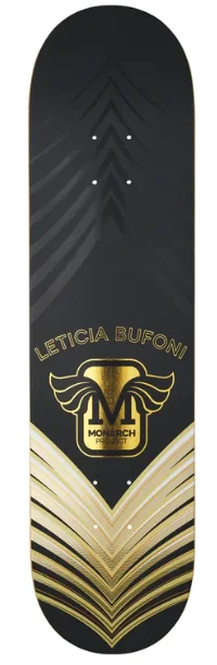 Custom Skateboard Deck For High-Speed Skateboarding-Monarch Project Leticia Bufoni Horus Black Deck 8 in