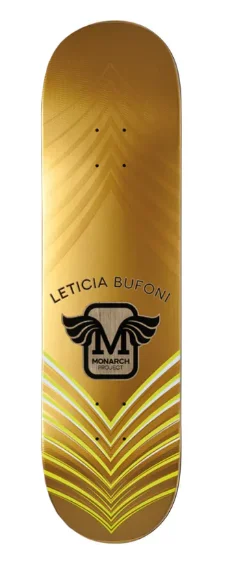 Custom Skateboard Deck For Pop Culture Designs-Monarch Project Leticia Bufoni Horus Metallic Green Deck 8.5 in