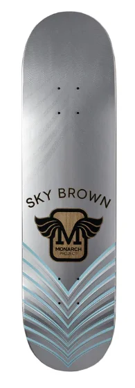 Personalized Skateboard Deck For Skater Art Designs-Monarch Project Sky Brown Blue Deck 8.25 in