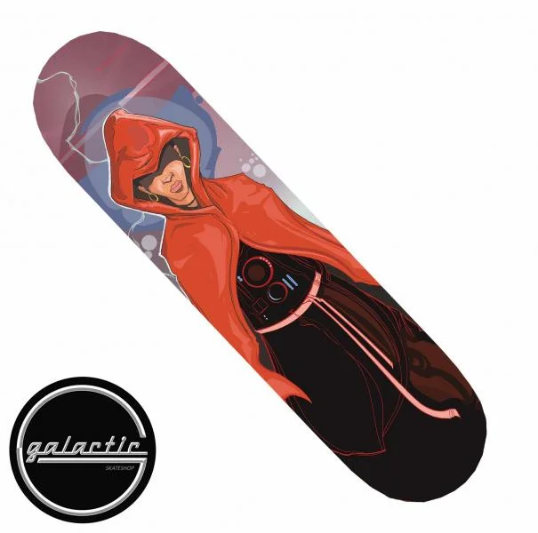 Personalized Skateboard Deck For Street Skating-Mugs and Pockets Scarlet Monk  Deck 8.0"