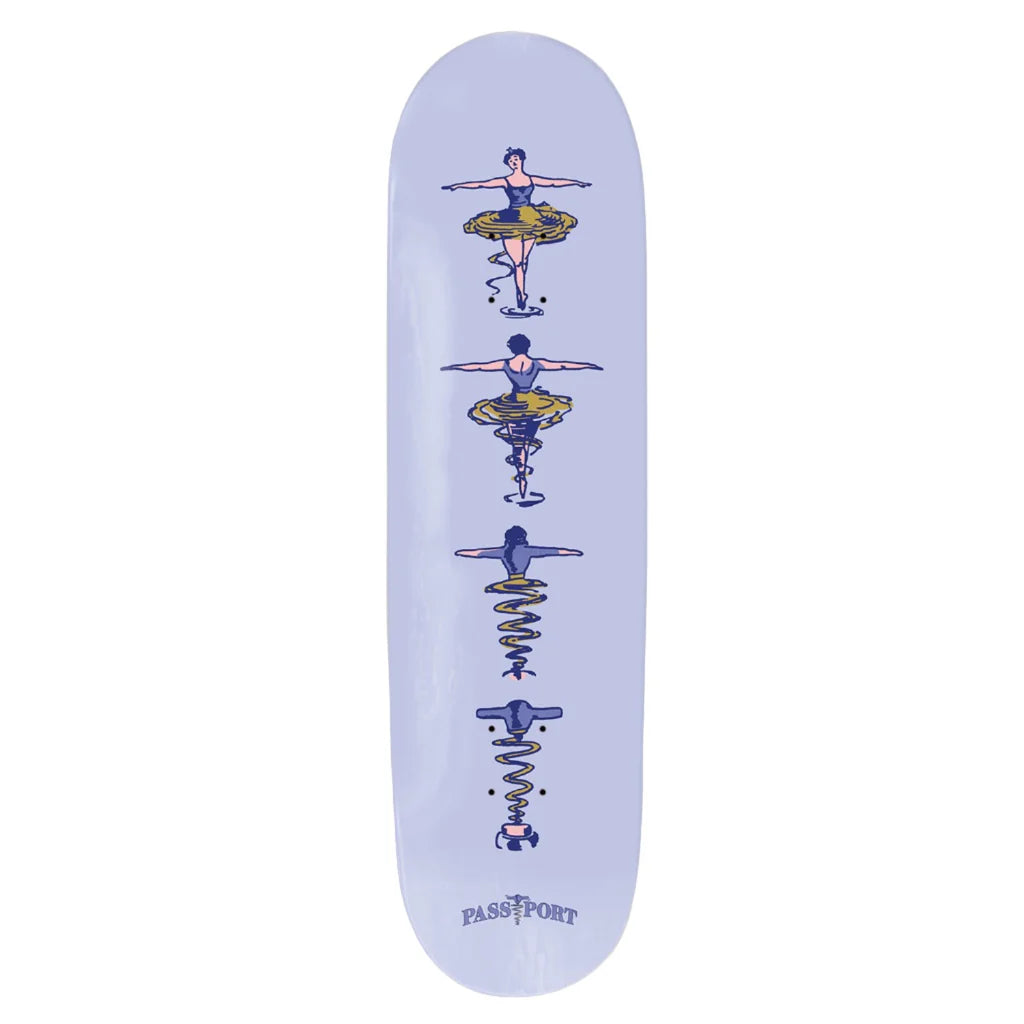 Personalized Skateboard Deck For Indoor Skating-Pass-Port Spin Me Round Corkscrew Skateboard Deck (Lilac) - 8.5