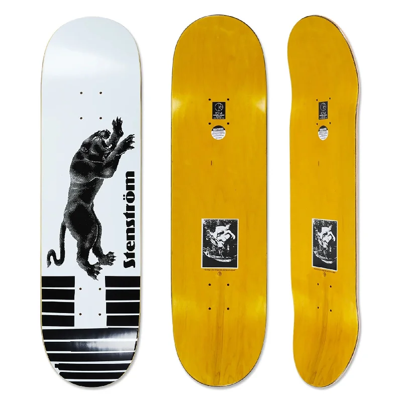 Personalized Skateboard Deck For Graphic Artists-Polar Deck David Stenström Tape and Panther White- 8.5 (Short)