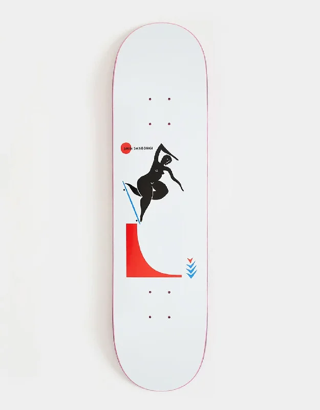 Personalized Skateboard Deck For Trendy Riders-Polar Sanbongi Backside Noseblunt Skateboard Deck - White