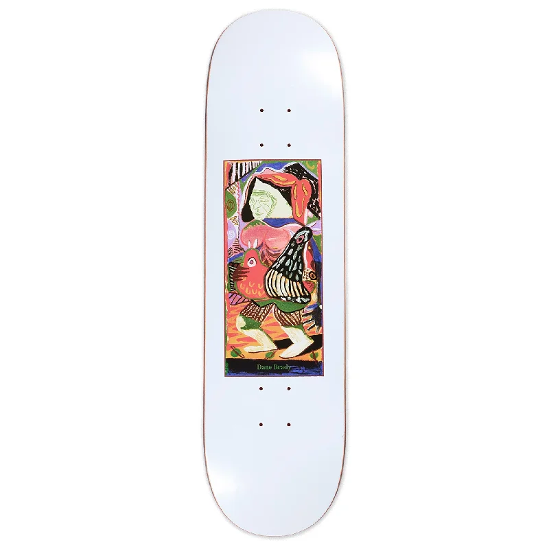 Personalized Skateboard Deck For Skater Art Designs-Polar Skate Co Dane Brady Pigeons Deck White 8.0